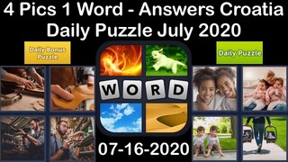 4 Pics 1 Word - Croatia - 16 July 2020 - Daily Puzzle + Daily Bonus Puzzle - Answer - Walkthrough