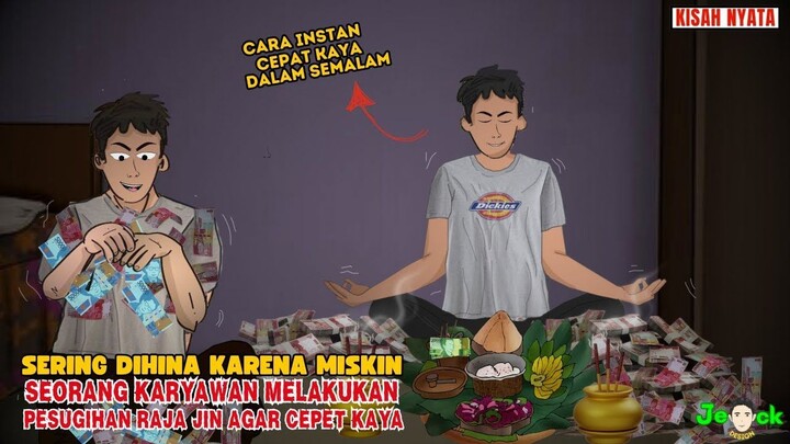 SERING DIHINA KARENA MISKIN SEORANG KARYAWAN MELAKUKAN PESUGIHAN RAJA JIN