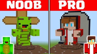 Minecraft NOOB vs PRO: MAIZEN STATUE HOUSE by Mikey and JJ (Maizen Parody)