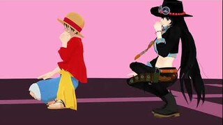 [MMD One Piece] - Luffy Ace ♀ - Chocolate Cream