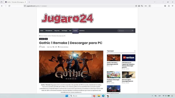 Gothic 1 Remake | Descargar para PC