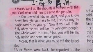Daily Verse.                  Exodus 19:1-6