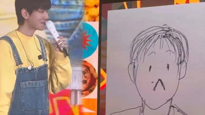 [CC] Byun Baekhyun: I’m this close to swearing—seriously, who drew this of me? I’m speechless.