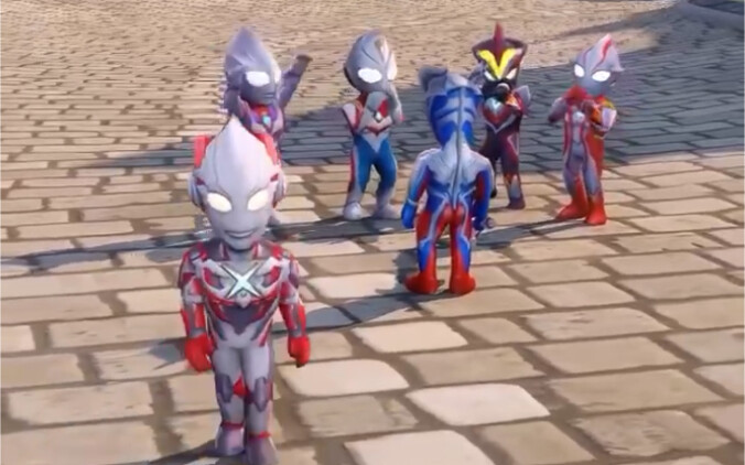 Little Cero dẫn các Ultraman bé nhỏ vào quê hương của Dark Legion
