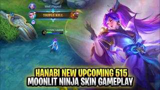 Hanabi Moonlit Ninja 515 Skin Gameplay | Mobile Legends: Bang Bang