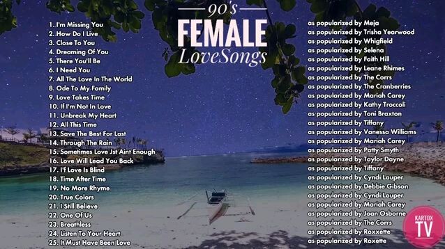 90's Female Love Songs