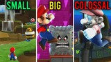 Super Mario Galaxy - Mini vs Small vs Big vs Giant vs Colossal Mario