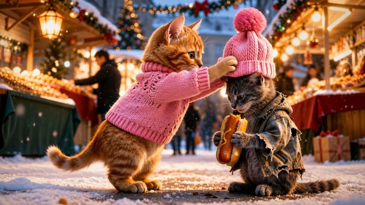 小猫把粉色帽子送给了新朋友 | Gingy Gave Her Pink Hat to a New Friend | Gingy Family