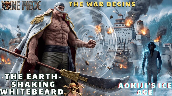 ONE PIECE WHITEBEARD vs AOKIJI Kekuatan yang Mengguncang Dunia - Marineford Bagian 1