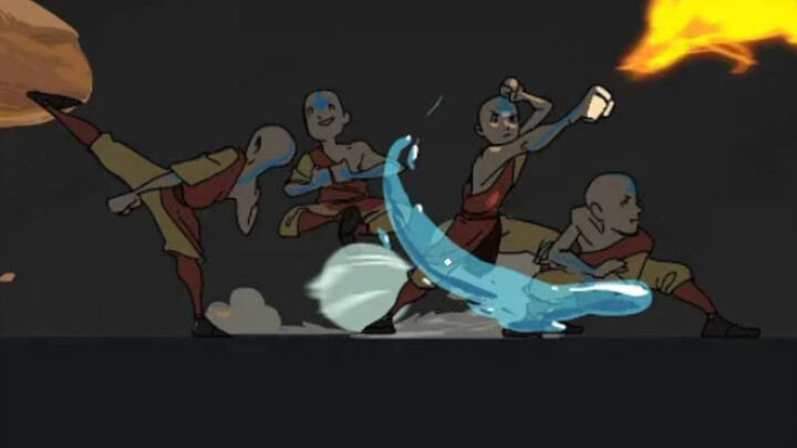 [Avatar] หนังสั้นแอนิเมชั่นแอ็คชั่นสี่องค์ประกอบของ Avatar King Aang