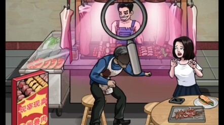 You don’t have to pay for the meat at this barbecue stall!