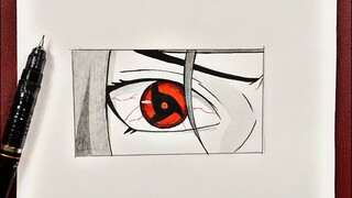 Easy to draw | how to draw itachi’ eye step-by-step