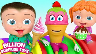 Pria es krim di Taman! Lagu Keluarga untuk Anak-anak! Kartun Waktu Bermain