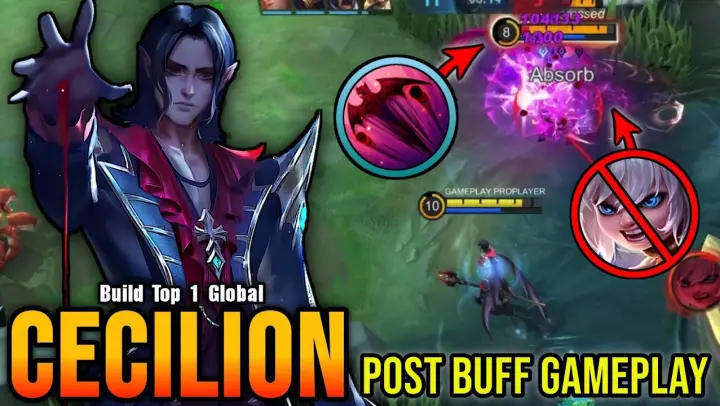 100% Deadly!! Cecilion Post Buff Gameplay - Build Top 1 Global Cecilion ~ MLBB