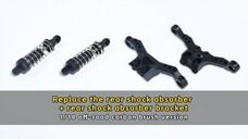 Replace the rear shock absorber + rear shock absorber bracket - 1/18 off-road carbon brush version