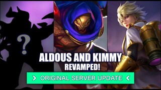 REVAMPED KIMMY AND REVAMPED ALDOUS ORIGINAL SERVER UPDATE | MOBILE LEGENDS