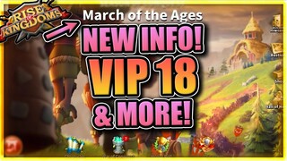 VIP 18 Buffs, New Commanders, and March of the Ages KvK Details for Rise of Kingdoms [huge news!]