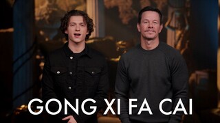 Tom Holland & Mark Wahlberg Wishes Gong Xi Fa Cai!