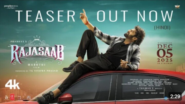 RAJASAAB in hindi movie 2025 official trailer