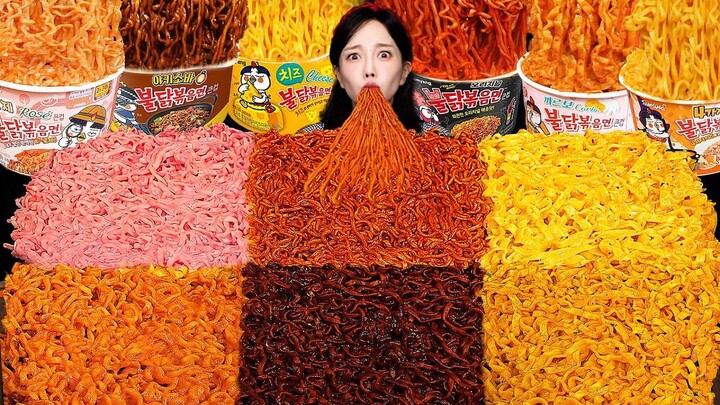 6가지맛 불닭볶음면 총출동  이 중 가장 매운 라면을 찾아라!! All 6 Buldak Flavors Ranked Ssoyoung ASMR
