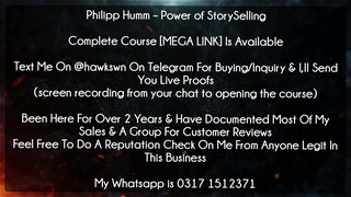 [29$]Philipp Humm – Power of StorySelling Course Download - Philipp Humm Course