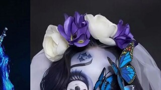 Check out the zombie bride's god-level imitation makeup, how many points do you like the zombie brid
