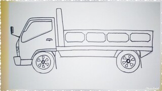 Cara Mudah Menggambar Mobil Truk Engkel | Tutorial Indonesia