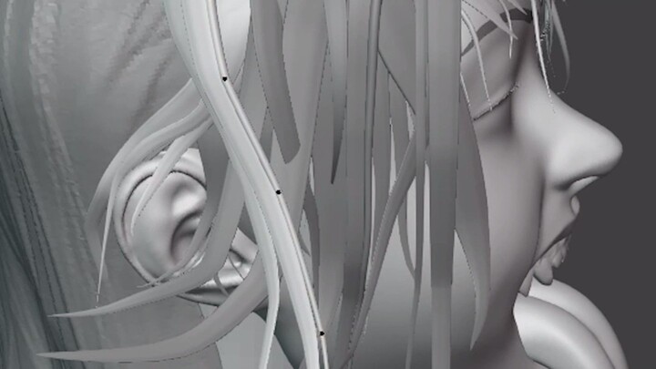 How I Sculpted Hair for A Female Character in Blender | #Shorts