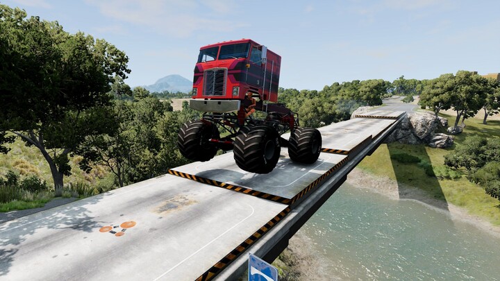 Increase the bridge’s vibration frequency and see what happens.