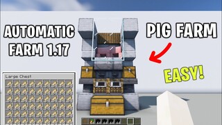 Minecraft 1.17 NEW Automatic Pig Farm Survival Tutorial