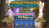 How To Unlock Achievements Voice Tutorial Beatrix Patch New Tips And Tricks