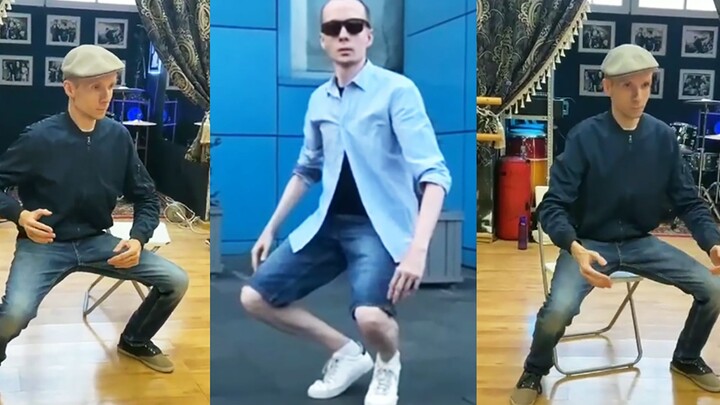Russian robot - he seems to sit down, but he doesn't