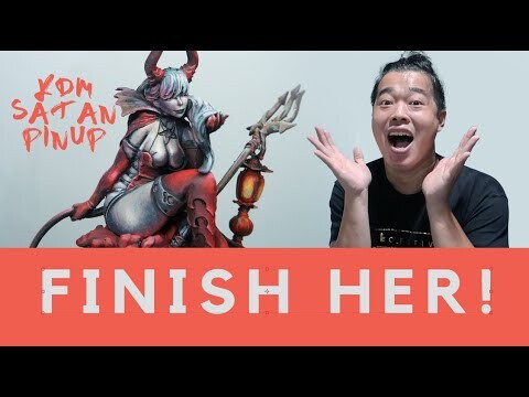 Painting Cast Shadows on miniatures - Kingdom Death Satan Pinup Part 2