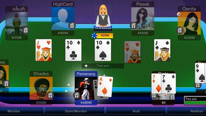 Texas hol'dem poker bbm versi android