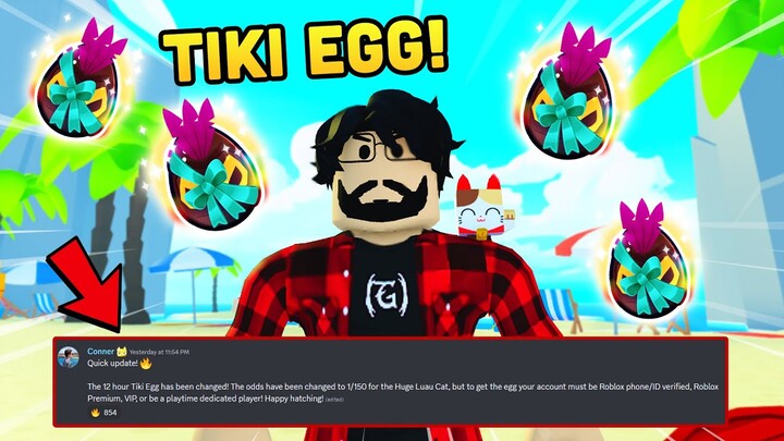 Thay Đổi Cực Mạnh Về Cách Nhận FREE TIKI EGG Trong Pet Simulator X! - Roblox