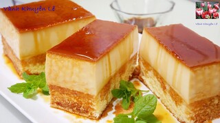 BÁNH BÔNG LAN FLAN CARAMEL - Bí quyết làm Flan GATO mềm mịn bông xốp by Vanh Khuyen