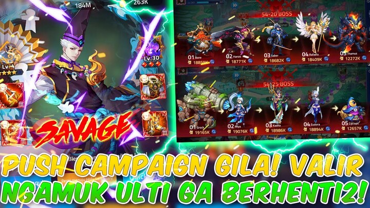 🔥 NGAMUK GILA! VALIR ULTI TERUS PAS PUSH CAMPAIGN BOSS 54-20 DAN 54-25! MOBILE LEGENDS ADVENTURE