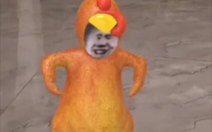 Biar dia bertelur, dia malah ngotot pengen menari.