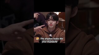 Glasses shadow looks like S.Coups' mustache 😂 #seventeen #scoups
