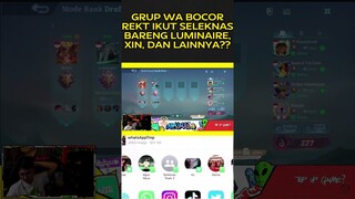 BOCOR!! Grup WA Seleknas 2 gak sengaja dibocorin REKT #mobilelegends #shortvideo #evos #rrq