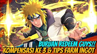 Redeem GIFTCODE Kompensasi ke 3 dan TIPS Farming INGOT Cepat Setiap Hari - NINDO FIRE WILL