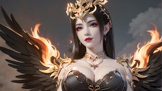 Medusa Divine Fire Wings-AI buatan sendiri