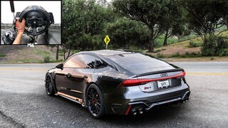 900HP Audi RS7 Sportback 2021 | Forza Horizon 5 | Steering Wheel Gameplay