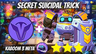 NEW SUICIDAL TRICK WITH KABOOM 3rd SKILL | KABOOM SKILL 3 WITH SUPERHERO NEW COMBO MLBB MAGIC CHESS