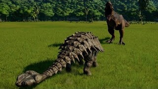 T-Rex vs Ankylosaurus, Crichtonsaurus, Nodosaurus, Sauropelta & Polacanthus (1080p 60FPS)