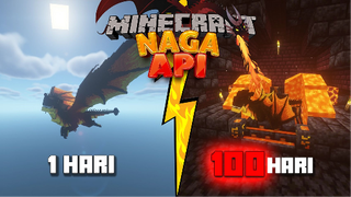 100 Hari Di Minecraft Tapi Kita Jadi Naga Api!! Membuat Istana Naga Yang Megah😱