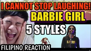 Barbie Girl in 5 Styles | @Sandaru Sathsara  | Filipino Reaction