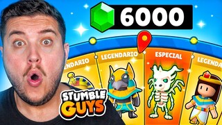 GASTE +6000 GEMAS en la NUEVA RULETA de STUMBLE GUYS por las NUEVAS SKINS...