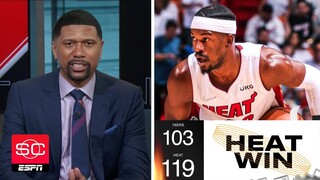 ESPN's Jalen Rose reacts to Heat dominate Joel Embiid-less 76ers 119-103 to take 2-0 series lead