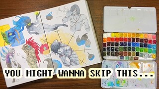 Sketchbook Time! Ramble With Nixie | Painting and rambling